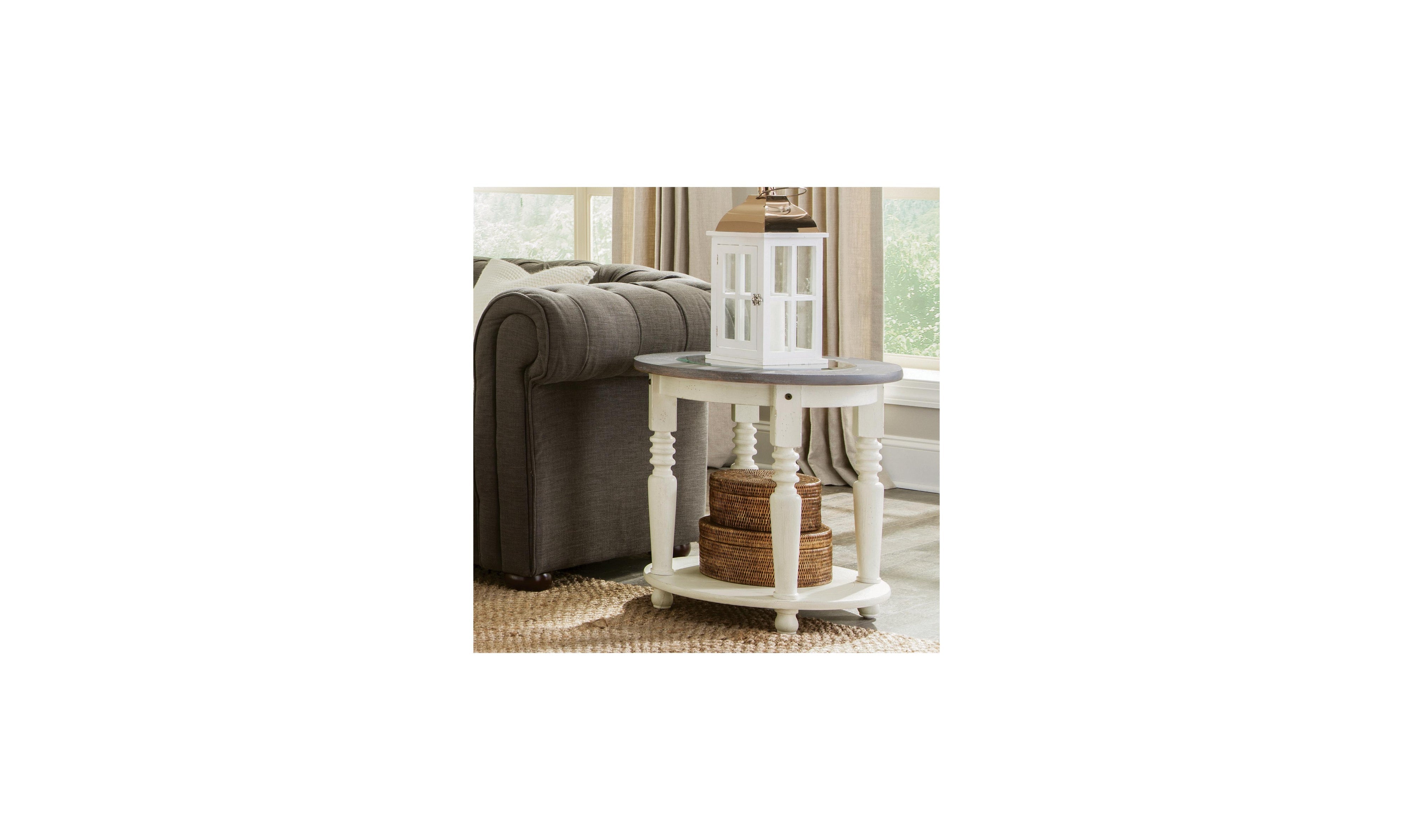 Juniper Round End Table-End Tables-Leahyco