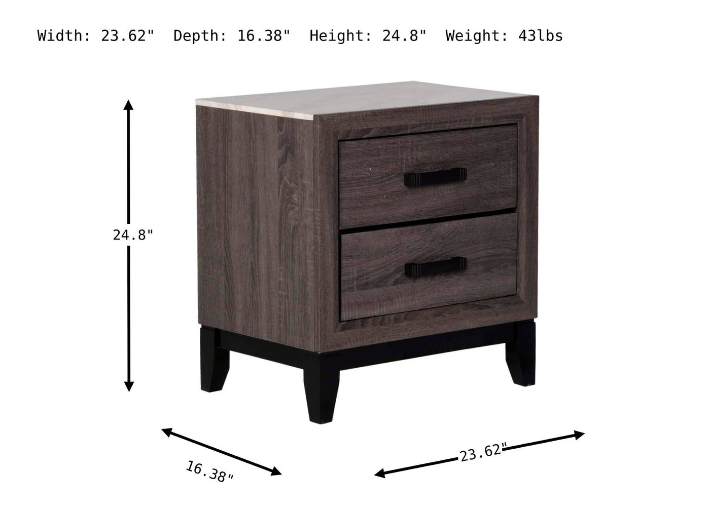 Laura Nightstand-Nightstands-Leahyco