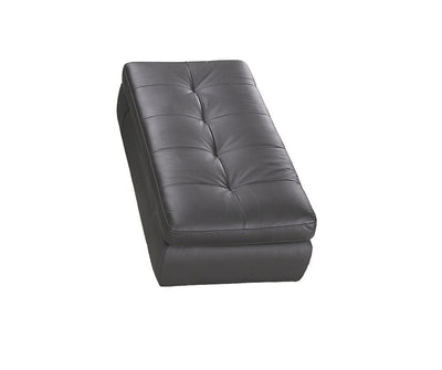 Legend Italian Leather Ottoman-Ottomans-Leahyco