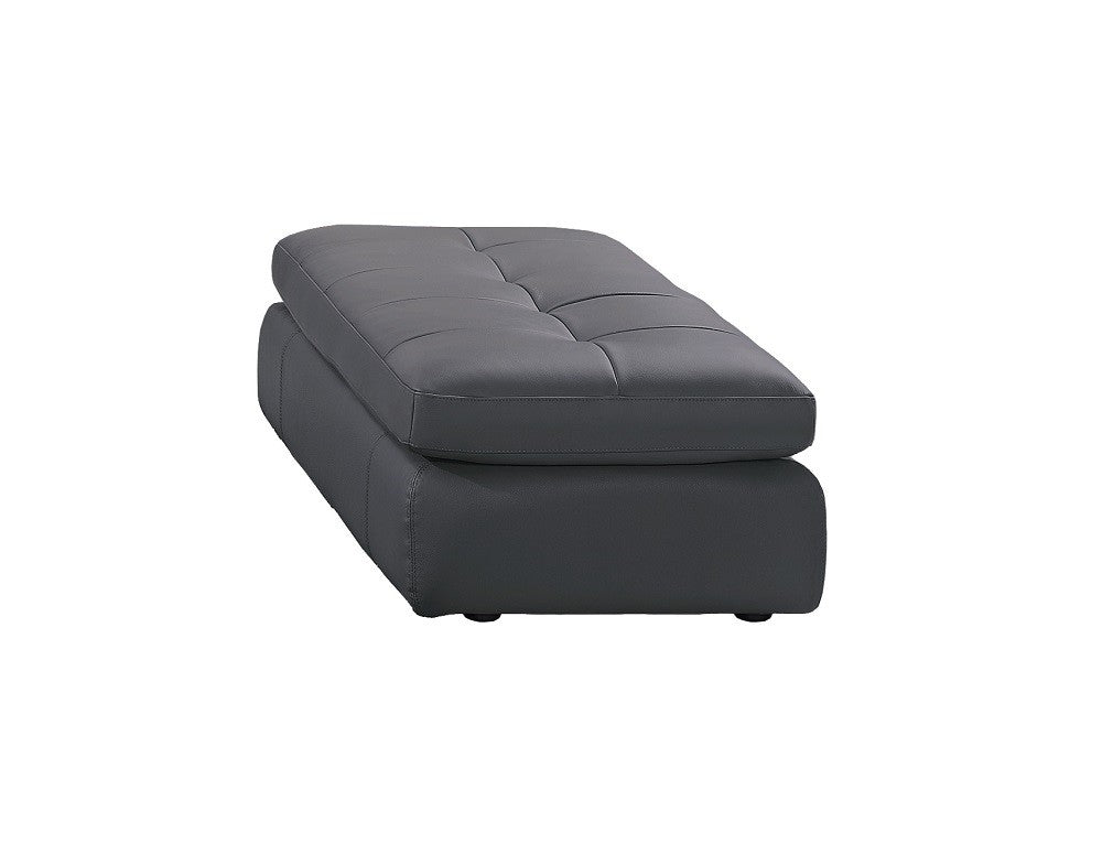 Legend Italian Leather Ottoman-Ottomans-Leahyco