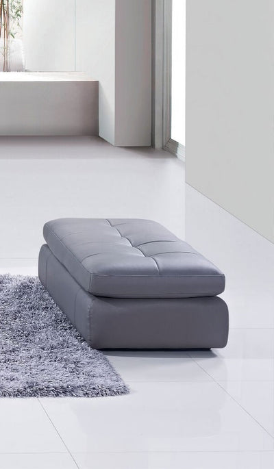 Legend Italian Leather Ottoman-Ottomans-Leahyco