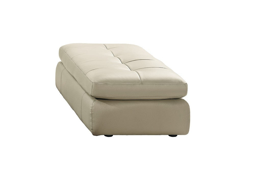 Legend Italian Leather Ottoman-Ottomans-Leahyco