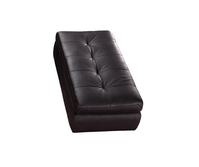 Legend Italian Leather Ottoman-Ottomans-Leahyco