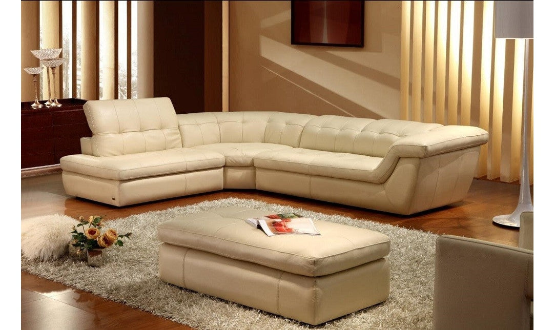 Legend Italian Leather Ottoman-Ottomans-Leahyco