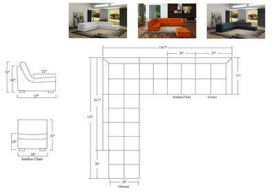 Lego Modular Sectional Sofa Set-Sectional Sofas-Leahyco