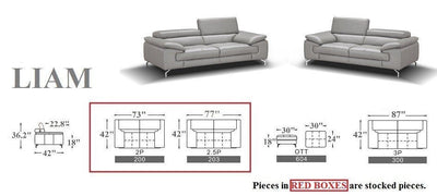 Liam Loveseat-Loveseats-Leahyco