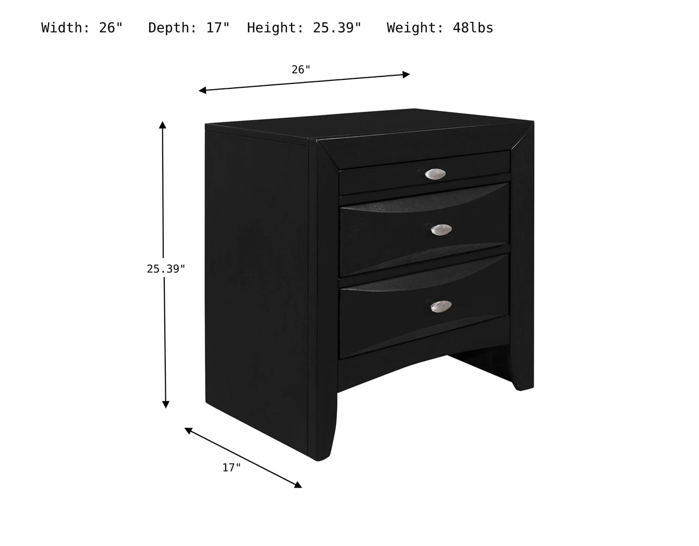 Linda Nightstand-Nightstands-Leahyco