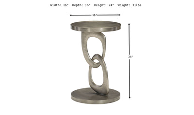 Linea Metal Interlocking Chairside Table-End Tables-Leahyco