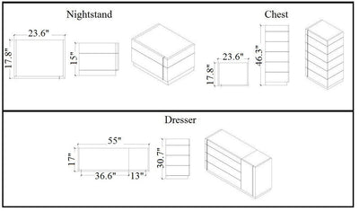 Lisbon Nightstand-Nightstands-Leahyco