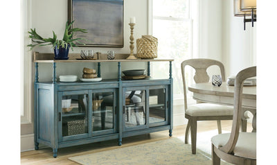 LITCHFIELD DORSET CREDENZA BLUE-Credenzas-Leahyco