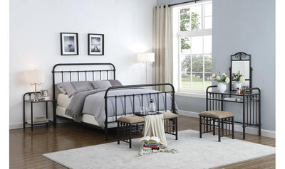 Livingston Metal Queen Bed-Beds-Leahyco