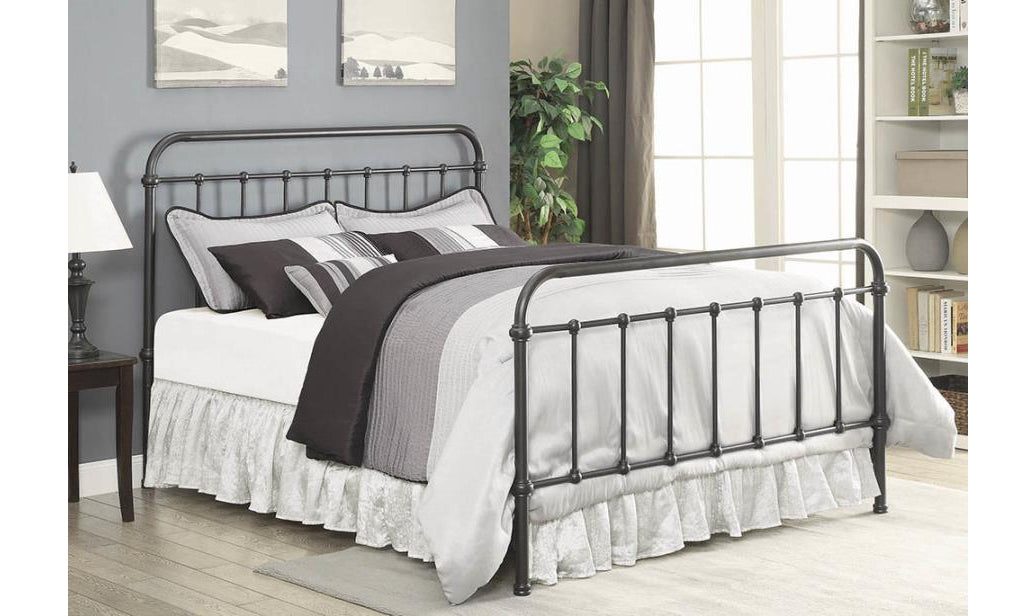 Livingston Metal Queen Bed-Beds-Leahyco