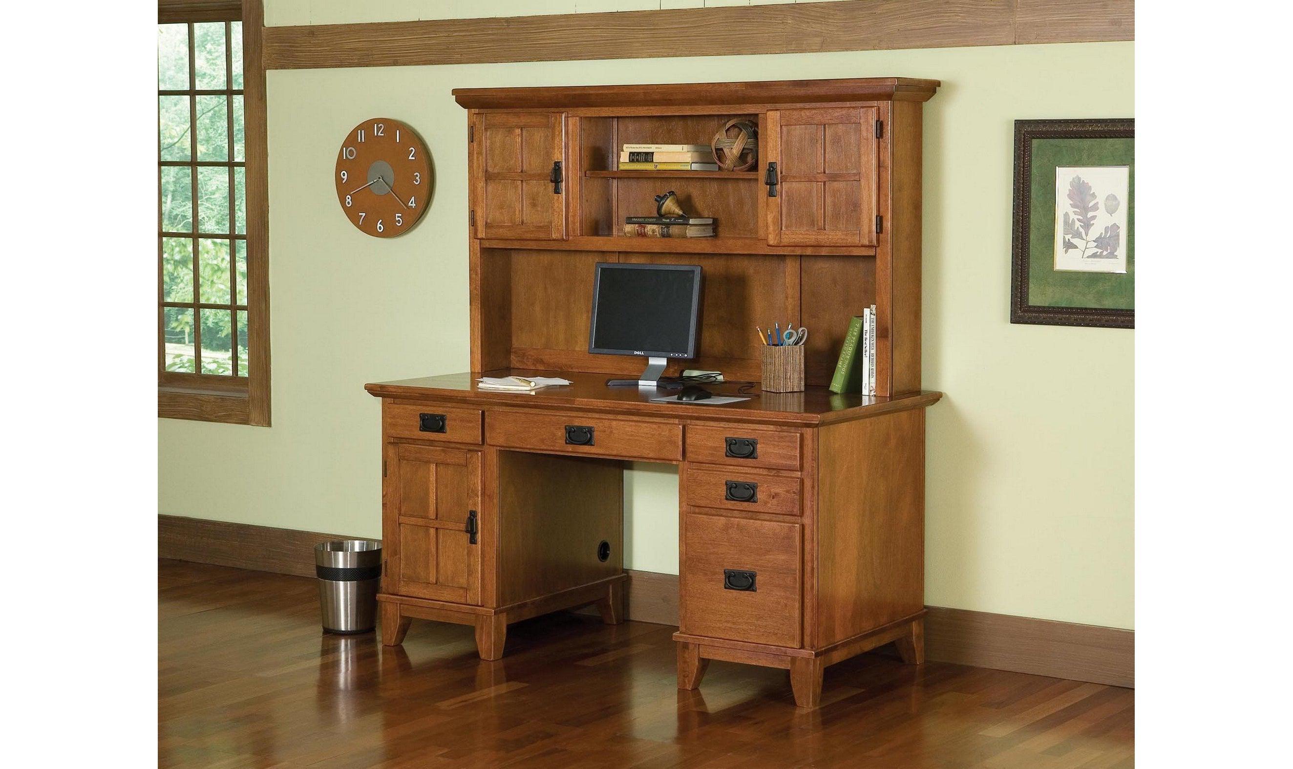 Lloyd Pedestal Desk with Hutch by homestyles-Desks-Leahyco