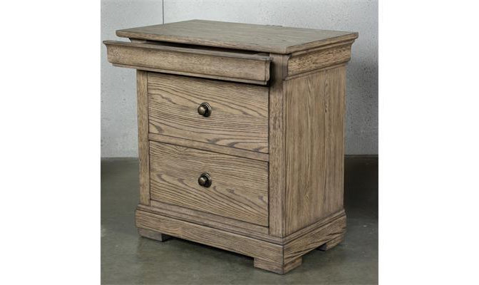 Louis Farmhouse Three Drawer Nightstand-Nightstands-Leahyco