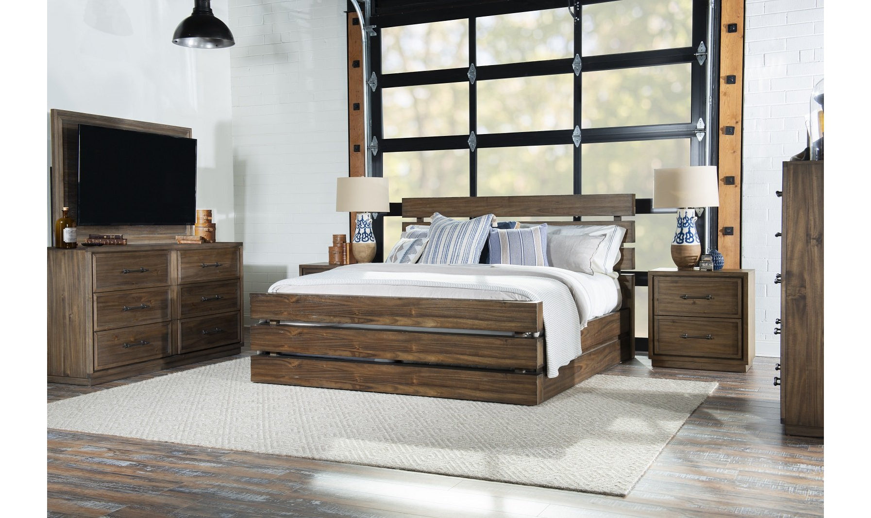 Lumberton Complete King Ladder Bed-Beds-Leahyco