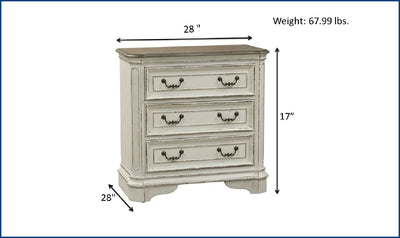 Magnolia Manor 2 Drawer Night Stand-Nightstands-Leahyco