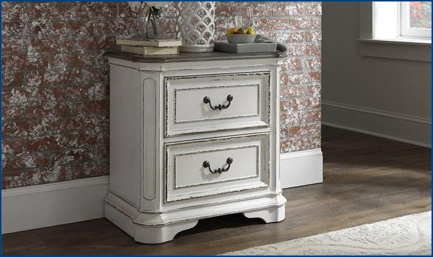 Magnolia Manor 2 Drawer Night Stand-Nightstands-Leahyco