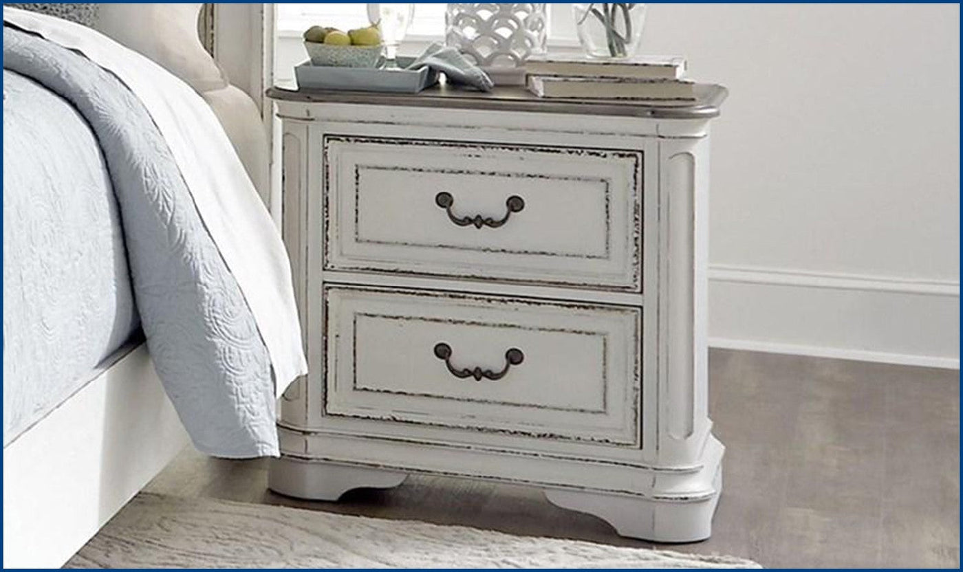 Magnolia Manor 2 Drawer Night Stand-Nightstands-Leahyco