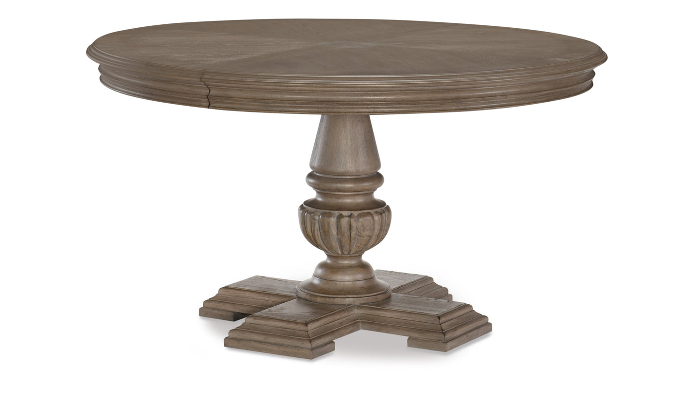 Manor House Complete Round to Oval Pedestal Table-Dining Tables-Leahyco