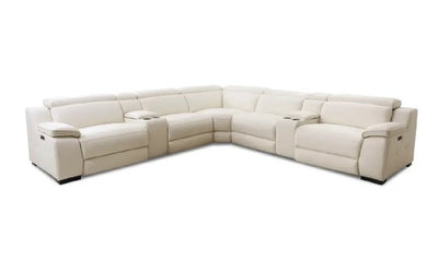 Manwah 6 pc Power Recliner Sectional-Sectional Sofas-Leahyco