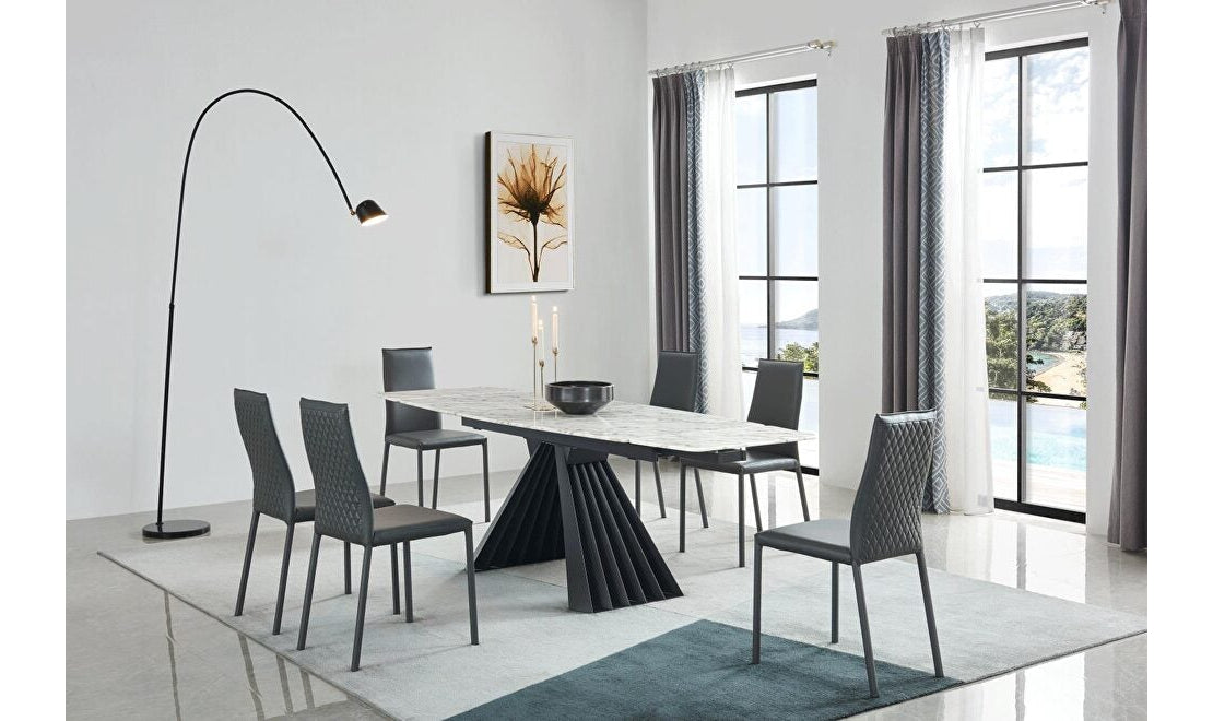 Marble Dining Table w/extension-Dining Tables-Leahyco