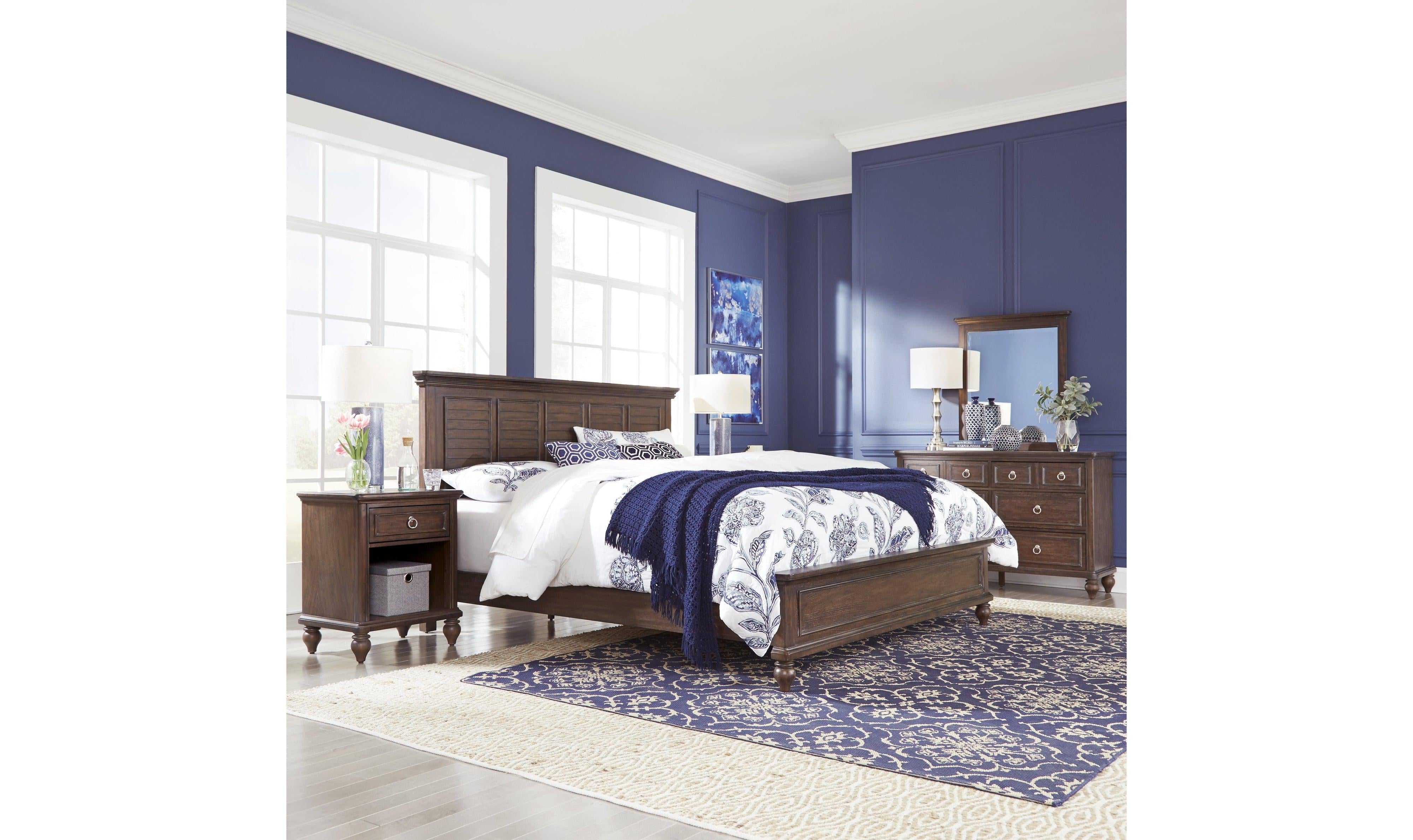 Marie King Bed, Nightstand and Dresser with Mirror by homestyles-Bedroom Sets-Leahyco