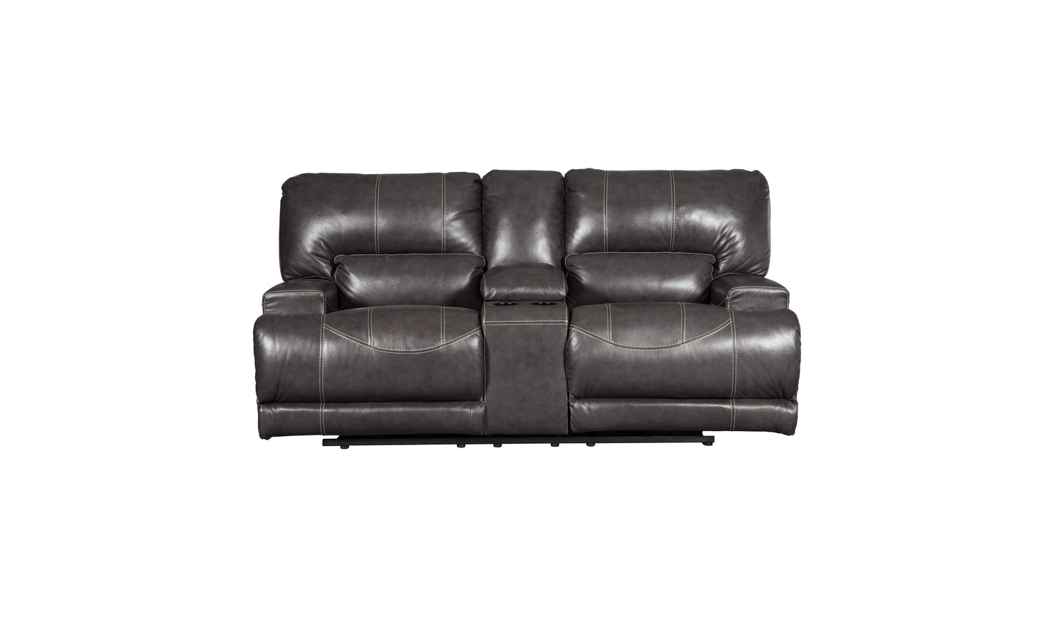 McCaskill Power Reclining Loveseat with Console-Loveseats-Leahyco