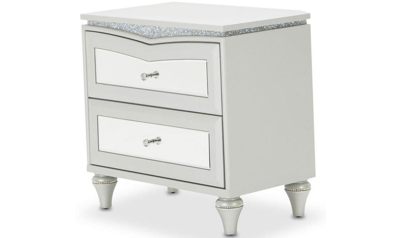 Melrose Plaza Upholstered Night Stand-Nightstands-Leahyco