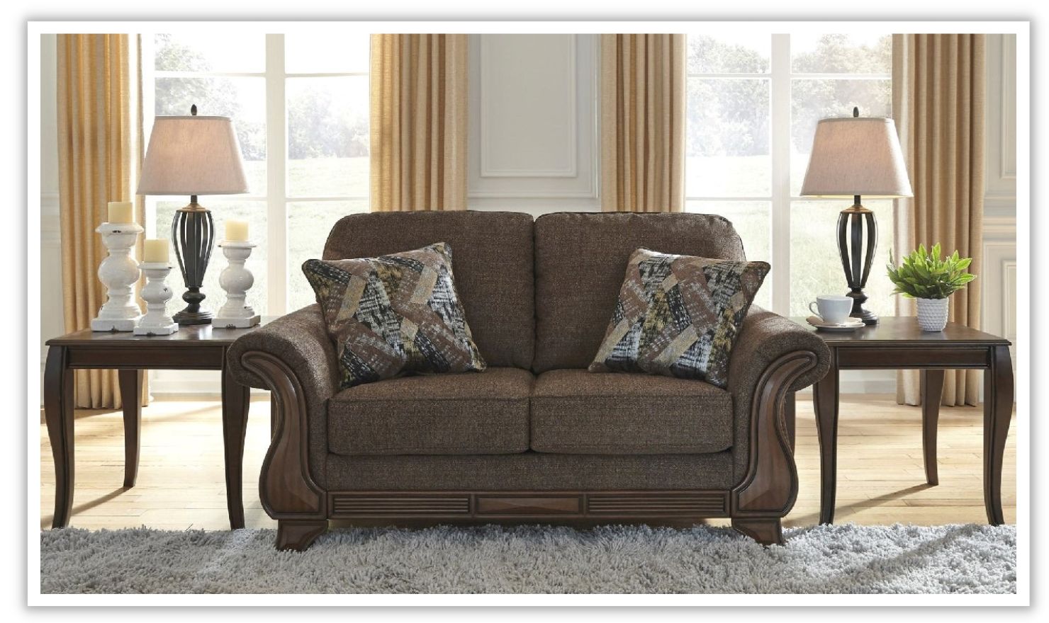 Miltonwood Loveseat-Loveseats-Leahyco