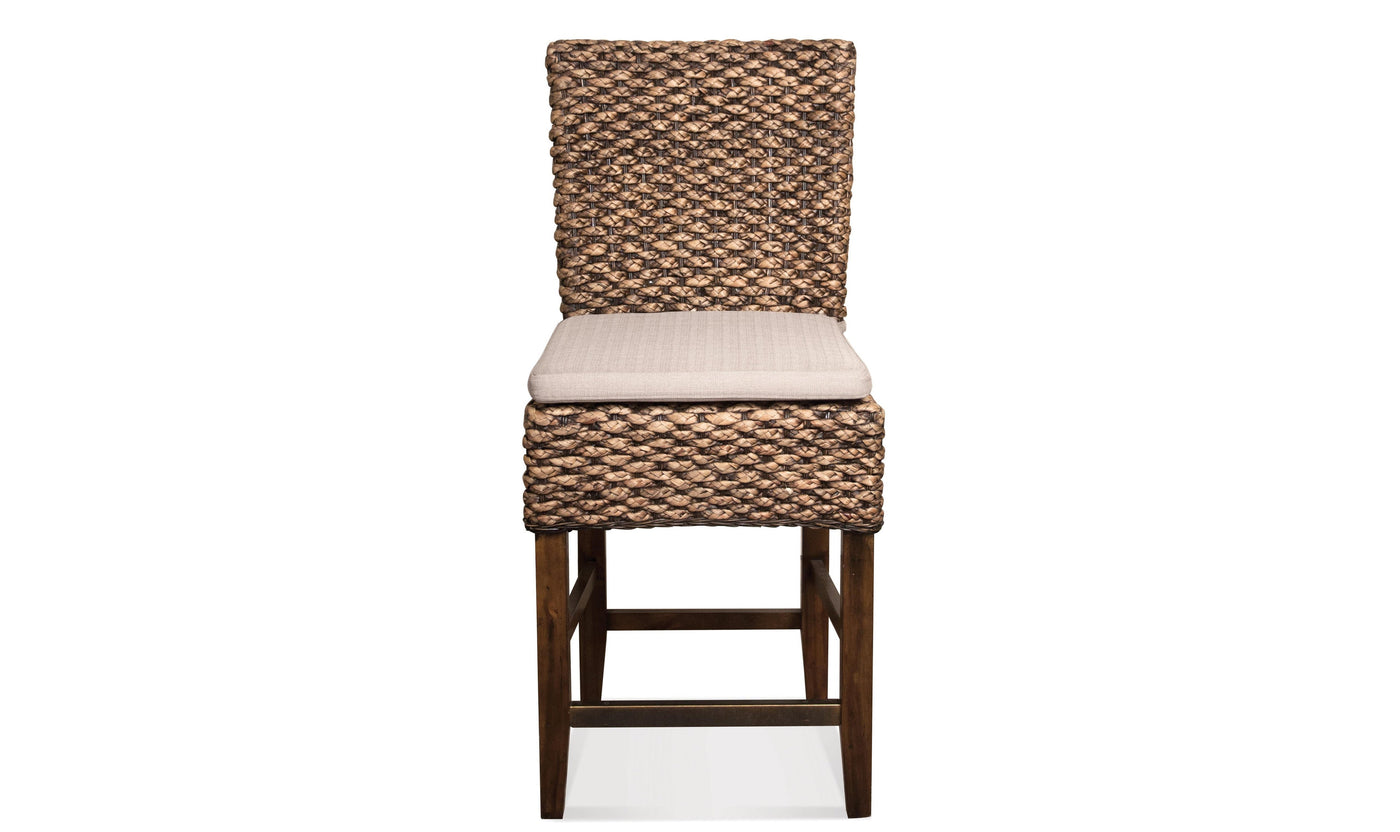 Mix-n-match Chairs Woven Contr Uph Stool 2in-Stools-Leahyco