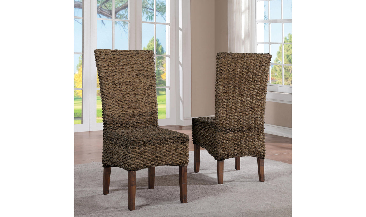 Mix-n-match Chairs Woven Side Uph Chair 2in-Dining Side Chairs-Leahyco