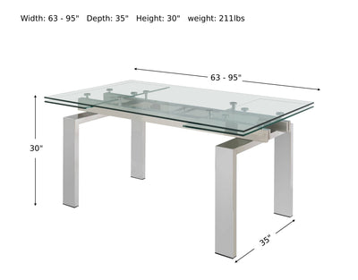 Moda Extendable Dining Table-Dining Tables-Leahyco