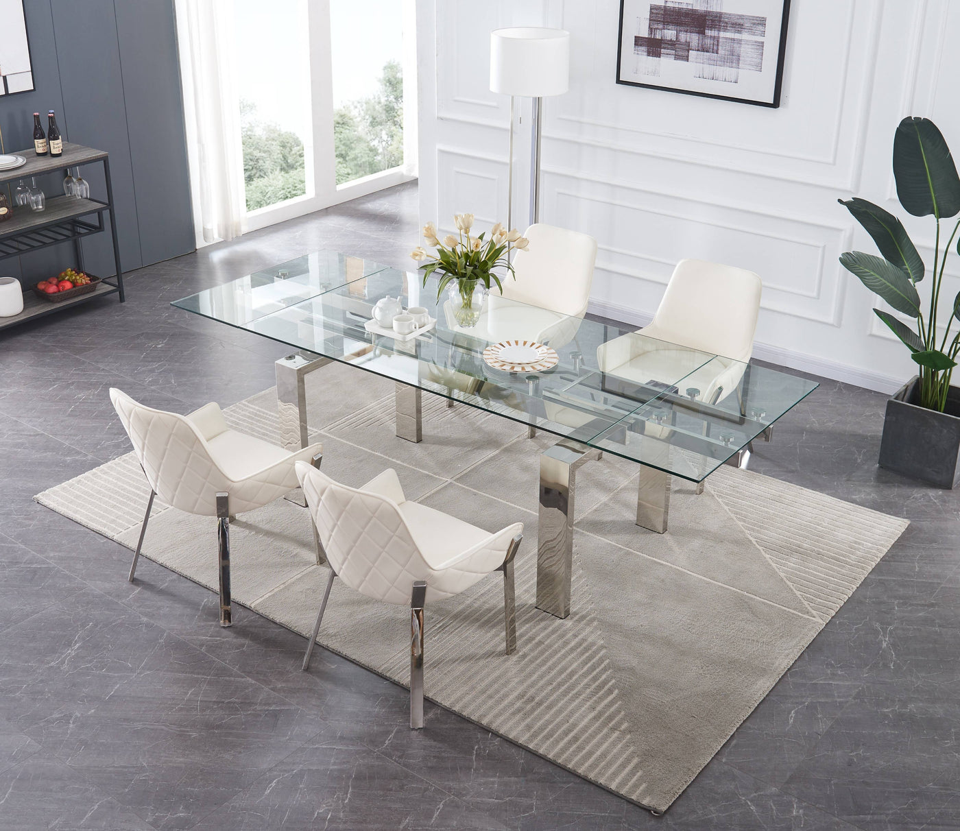 Moda Extendable Dining Table-Dining Tables-Leahyco