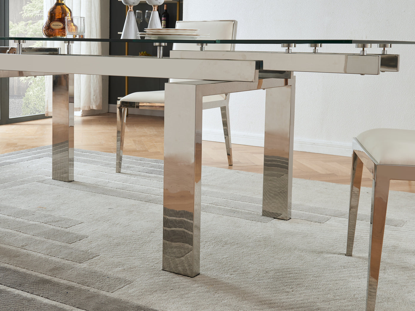 Moda Extendable Dining Table-Dining Tables-Leahyco