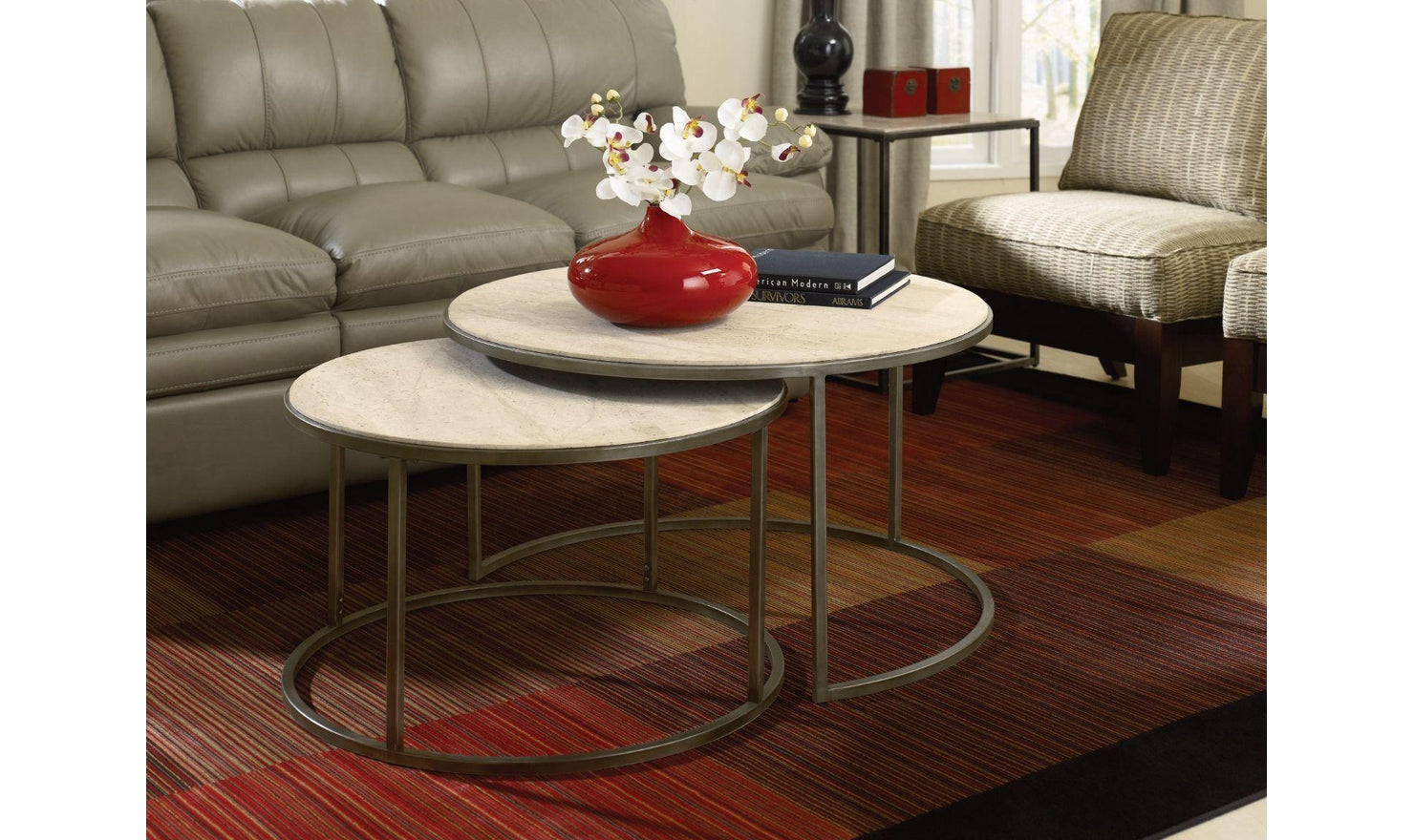 Modern Basics Round Cocktail Table-Coffee Tables-Leahyco