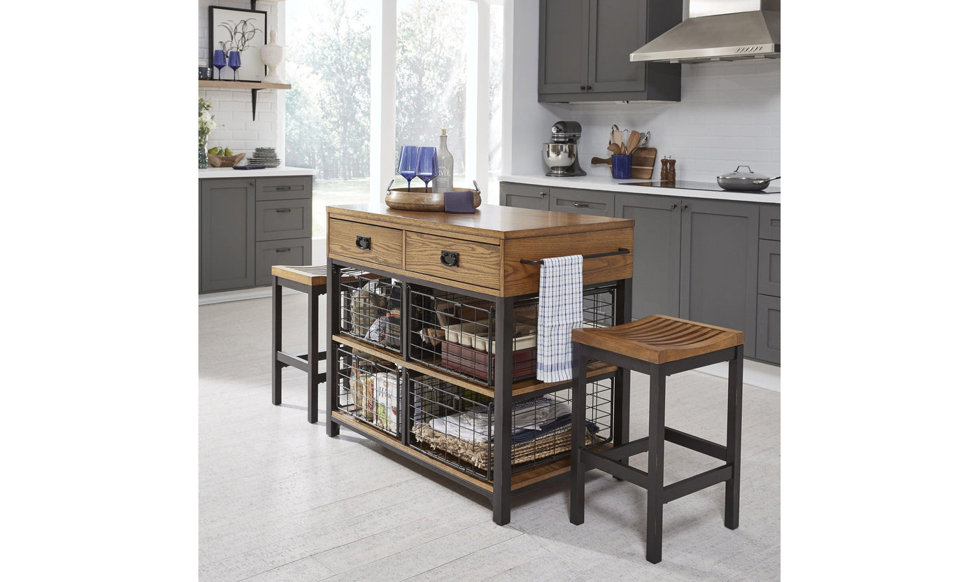 Modern Craftsman Kitchen Island Set 9 by homestyles-Cabinets-Leahyco