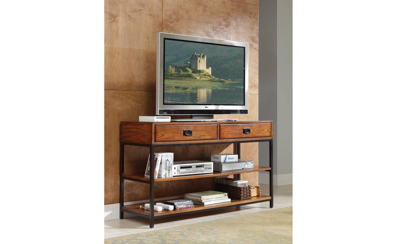 Modern Craftsman Media Console by homestyles-Media Console-Leahyco