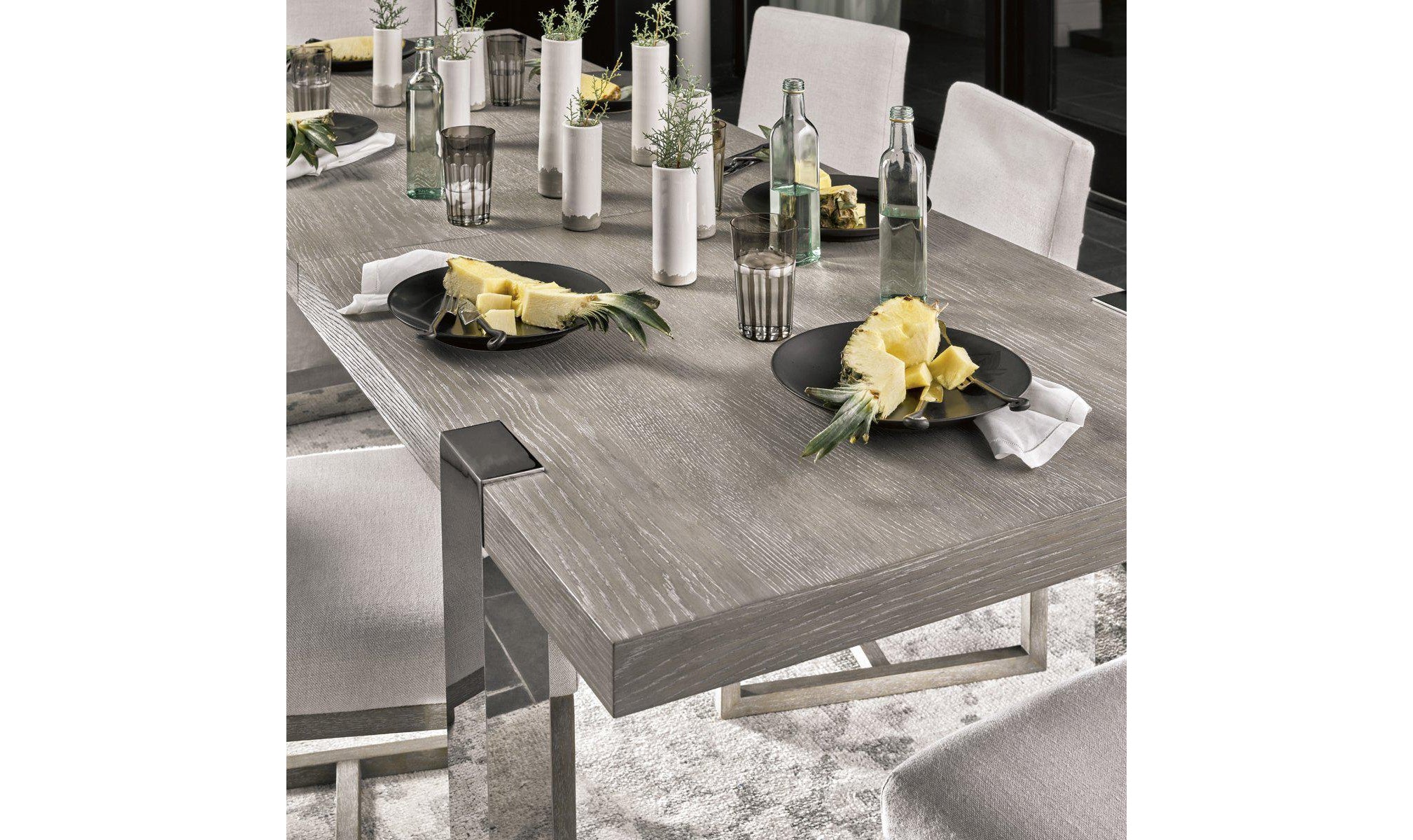 Modern Desmond Brown Extendable Dining Room Set-Dining Sets-Leahyco