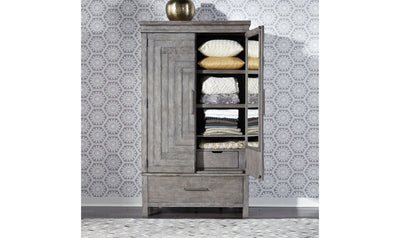 Modern Farmhouse Armoire - WHITE-Cabinets-Leahyco