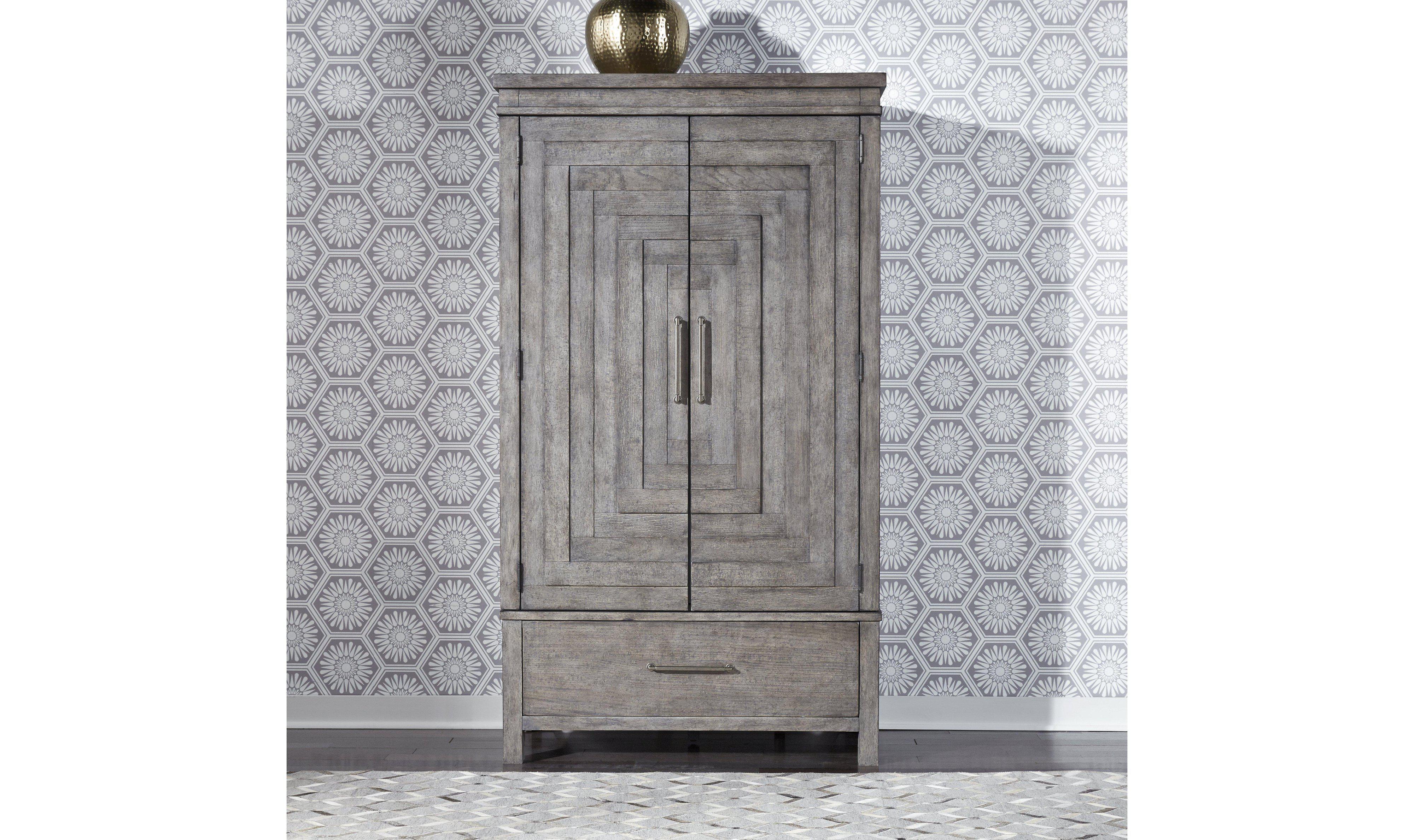 Modern Farmhouse Armoire - WHITE-Cabinets-Leahyco