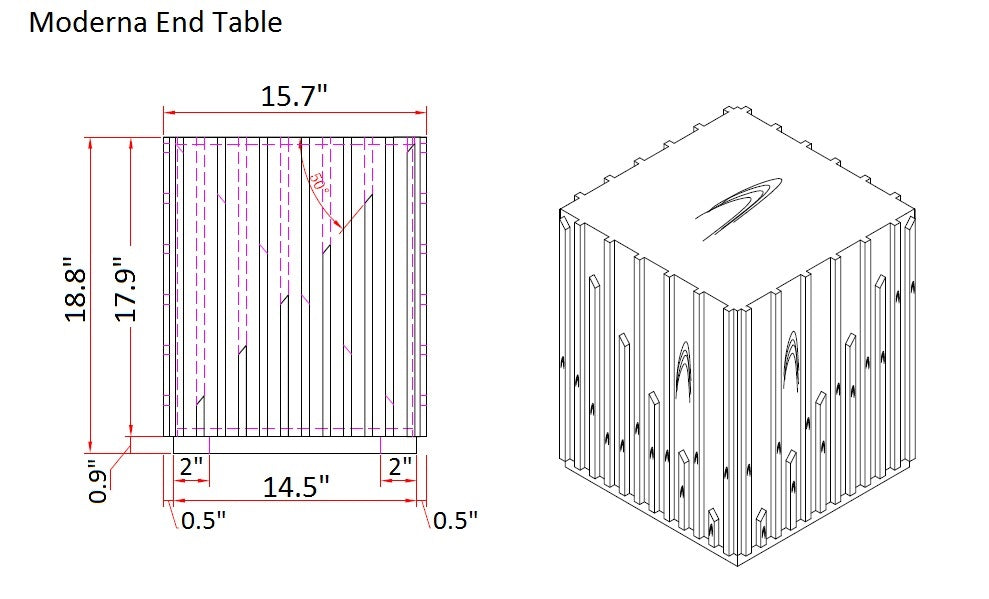 Moderna End Table-End Tables-Leahyco