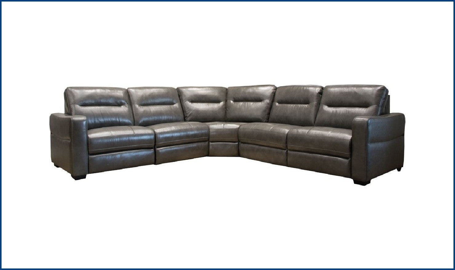 Monet - 6pc Power Reclining Sectional with Power Headrests & Console-Sectional Sofas-Leahyco