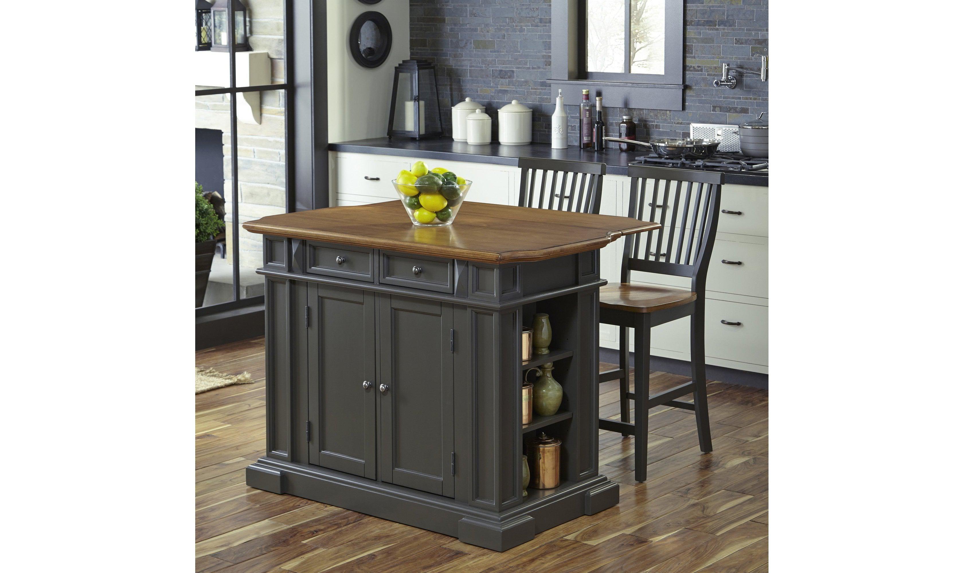 Montauk 3 Piece Kitchen Island Set 3 by homestyles-Cabinets-Leahyco