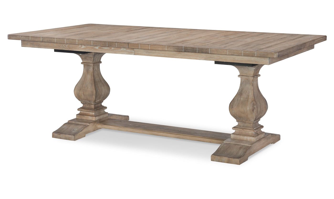 Monteverdi by Rachael Ray Complete Rectangle Trestle Table (VN)-Dining Tables-Leahyco