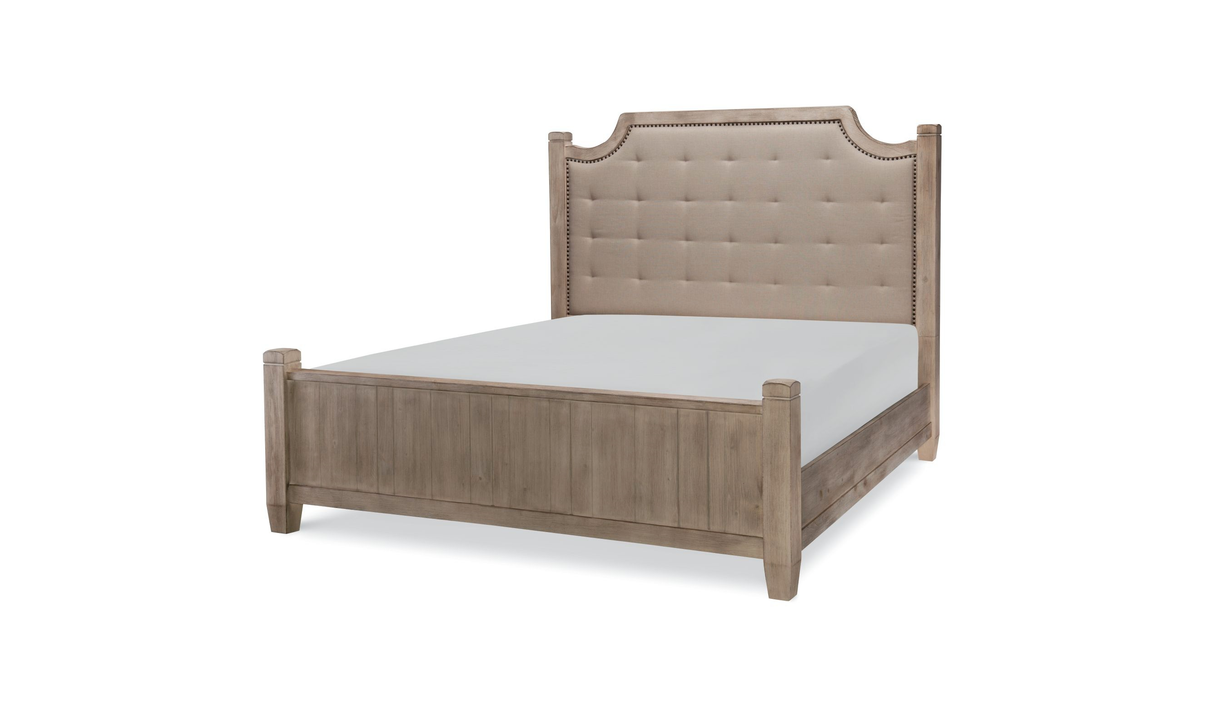 Monteverdi by Rachael Ray Complete Upholstered Low Post Bed, CA King-Beds-Leahyco