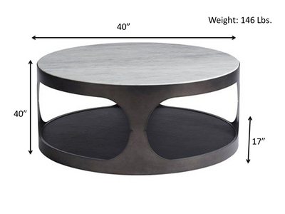 Nina Magon Magritte Round Cocktail Table-Coffee Tables-Leahyco