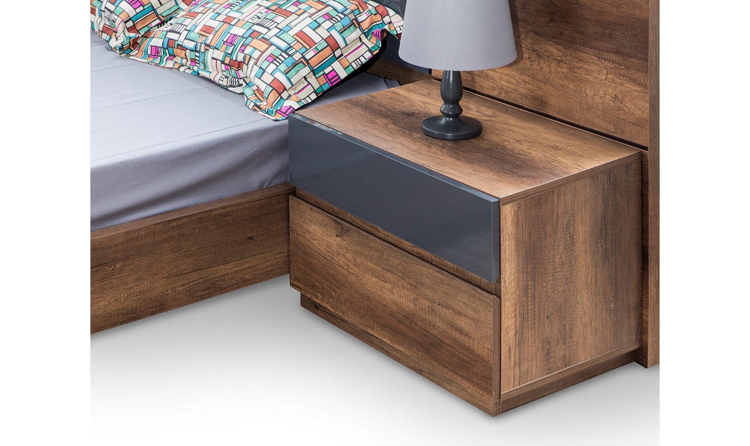 Opal Nightstand, Walnut-Nightstands-Leahyco