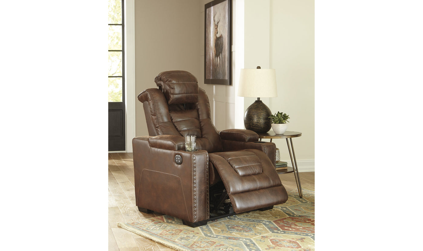 Owner's Box Power Recliner-Recliner Chairs-Leahyco