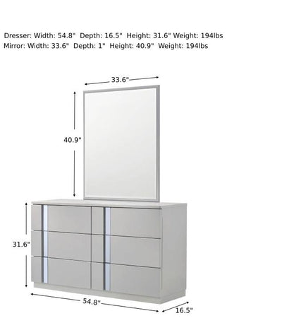 Palermo Dresser with Mirror-Dressers-Leahyco