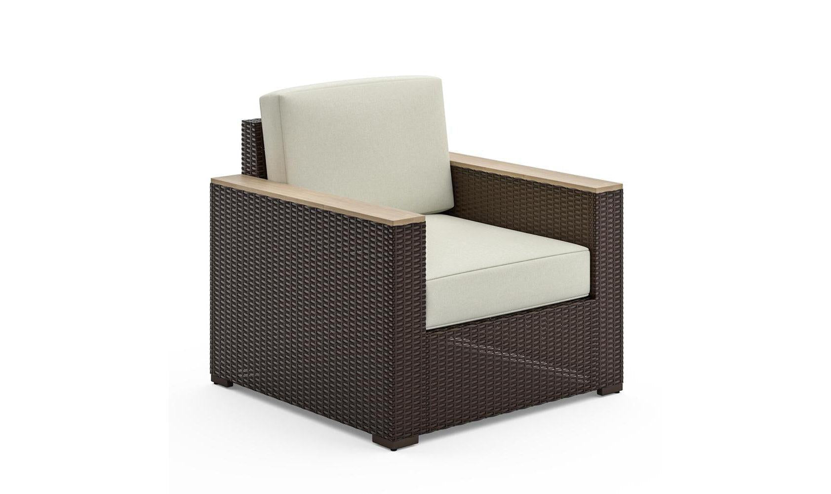 Palm Springs Arm Chair - Brown-Outdoor Chairs-Leahyco